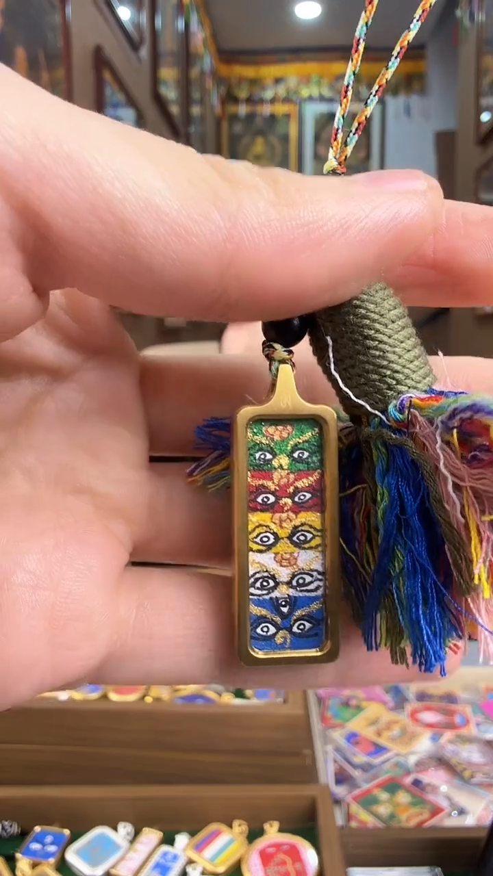 吊坠五路财神眼-纯手绘唐卡