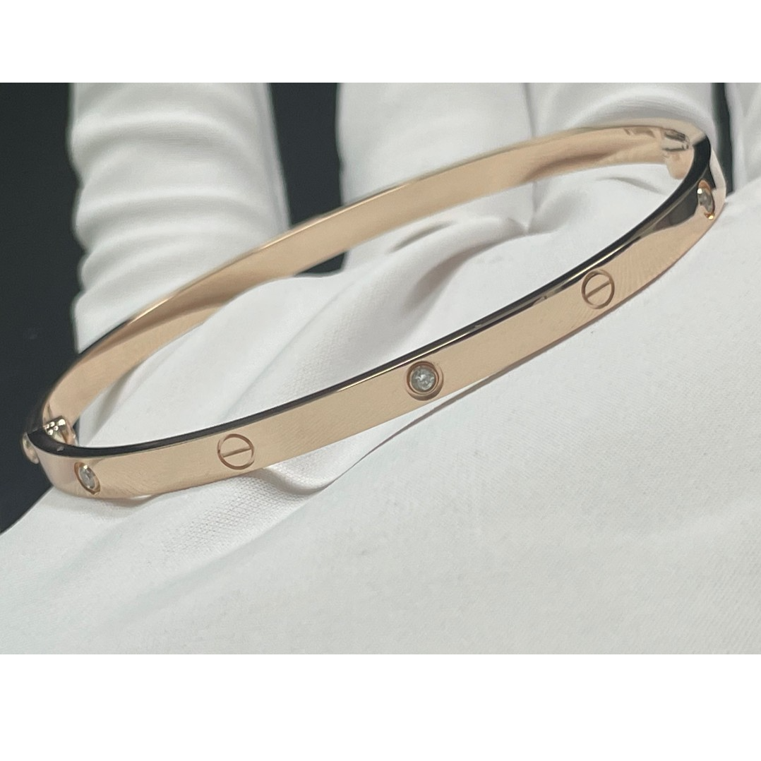 （双12）18k金六钻手镯窄版（48小时鉴赏期）   多样性发一件