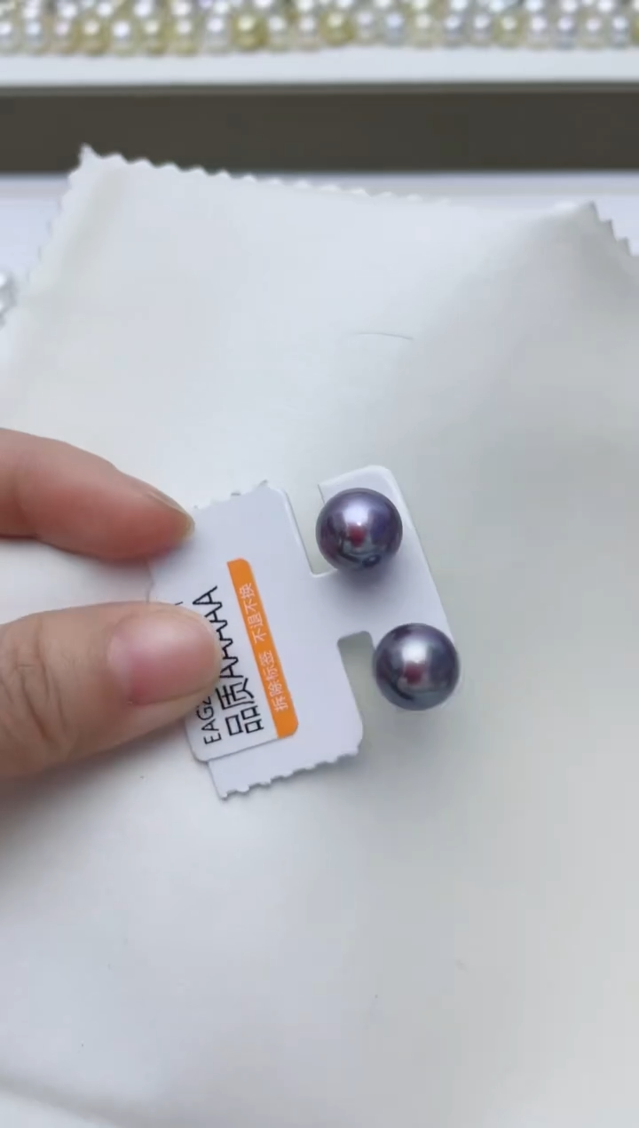 【闪购商品】淡水珍珠耳饰18K金镶嵌A20