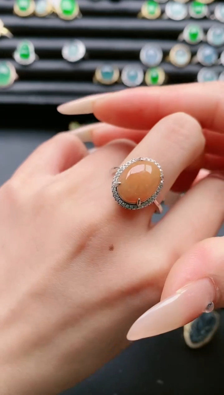 【闪购商品】翡翠戒指银S925镶嵌111111