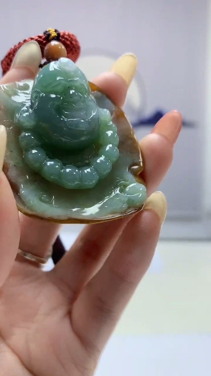 【闪购商品】定制翡翠未镶嵌4902DD-毛货挂件24