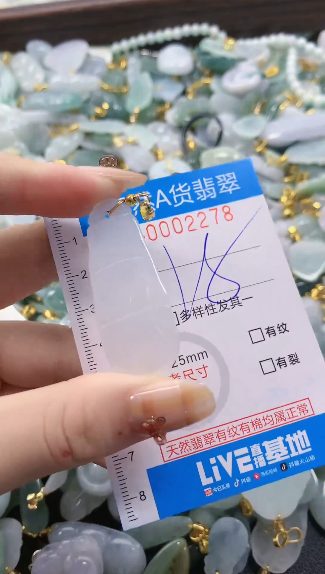 颈饰未镶嵌翡翠净货挂件-2278