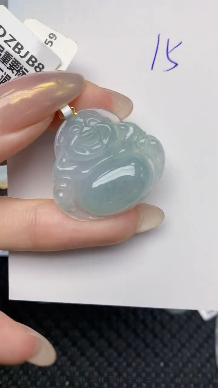 【闪购商品】翡翠颈饰18K金镶嵌天然翡翠A货