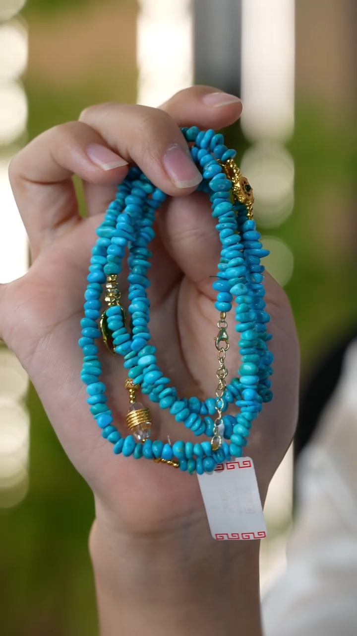 未镶嵌绿松石项链秒拍号27