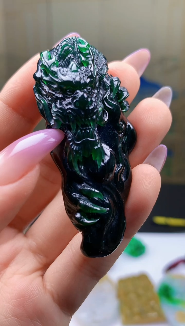 【闪购商品】定制翡翠未镶嵌4902ty-毛货挂件86