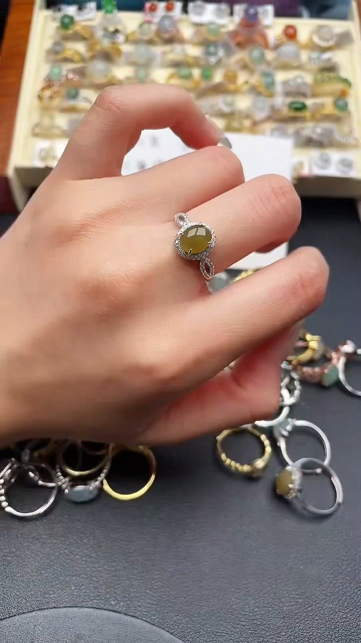 【闪购商品】翡翠戒指银S925镶嵌1111111111+2