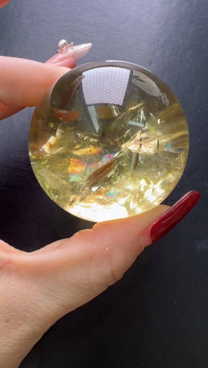 【闪购商品】水晶摆件未镶嵌黄水晶彩虹球 JP38675