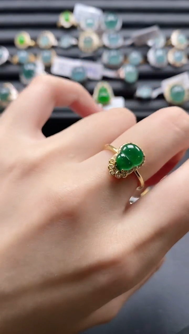 【闪购商品】翡翠戒指银S925镶嵌1111
