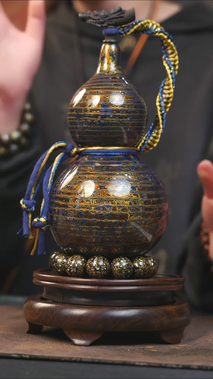 【闪购商品】YU293漆艺酒葫芦不包手串及旋转底座