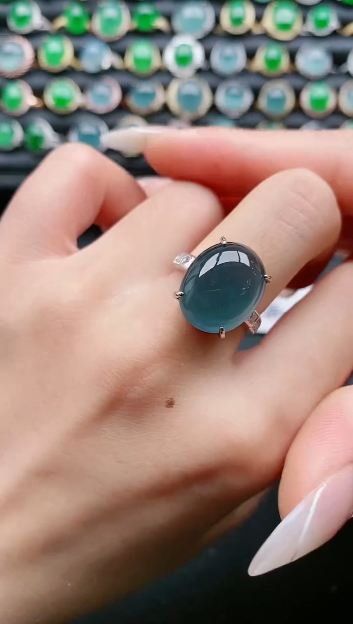 【闪购商品】翡翠戒指银S925镶嵌11111111111111111