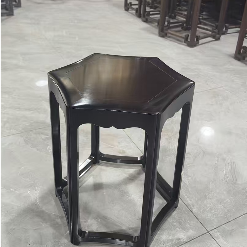 全国包邮紫光檀六角凳客厅绣墩换鞋凳