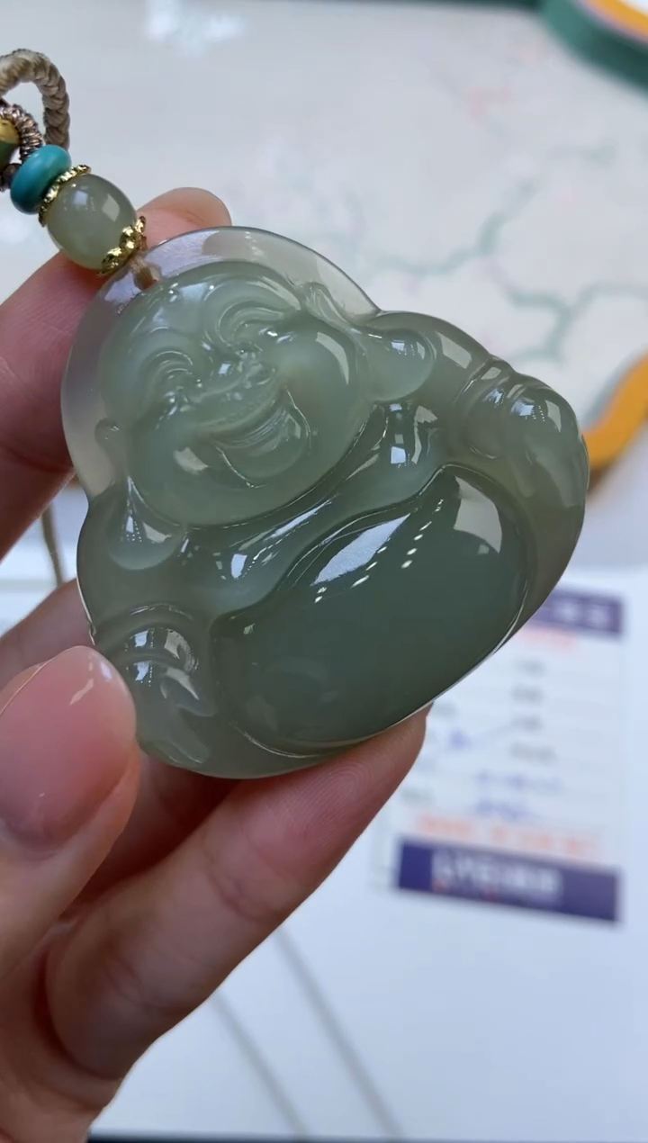 颈饰未镶嵌和田玉  379181/和田玉佛公    多样性一件发
