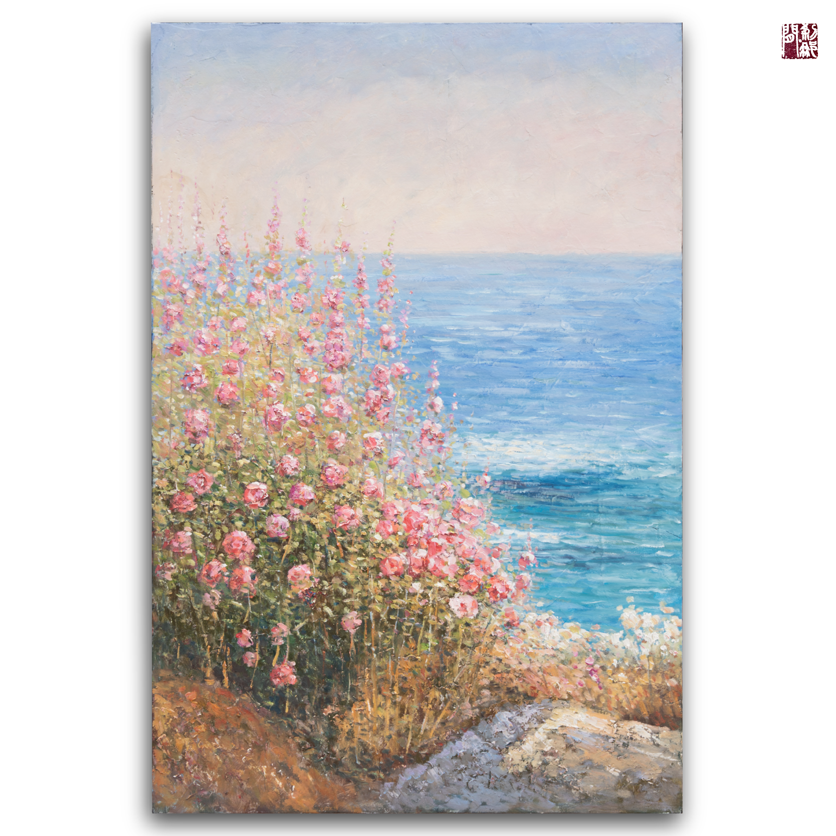 刹那间丨原创手绘肌理油画《花海》