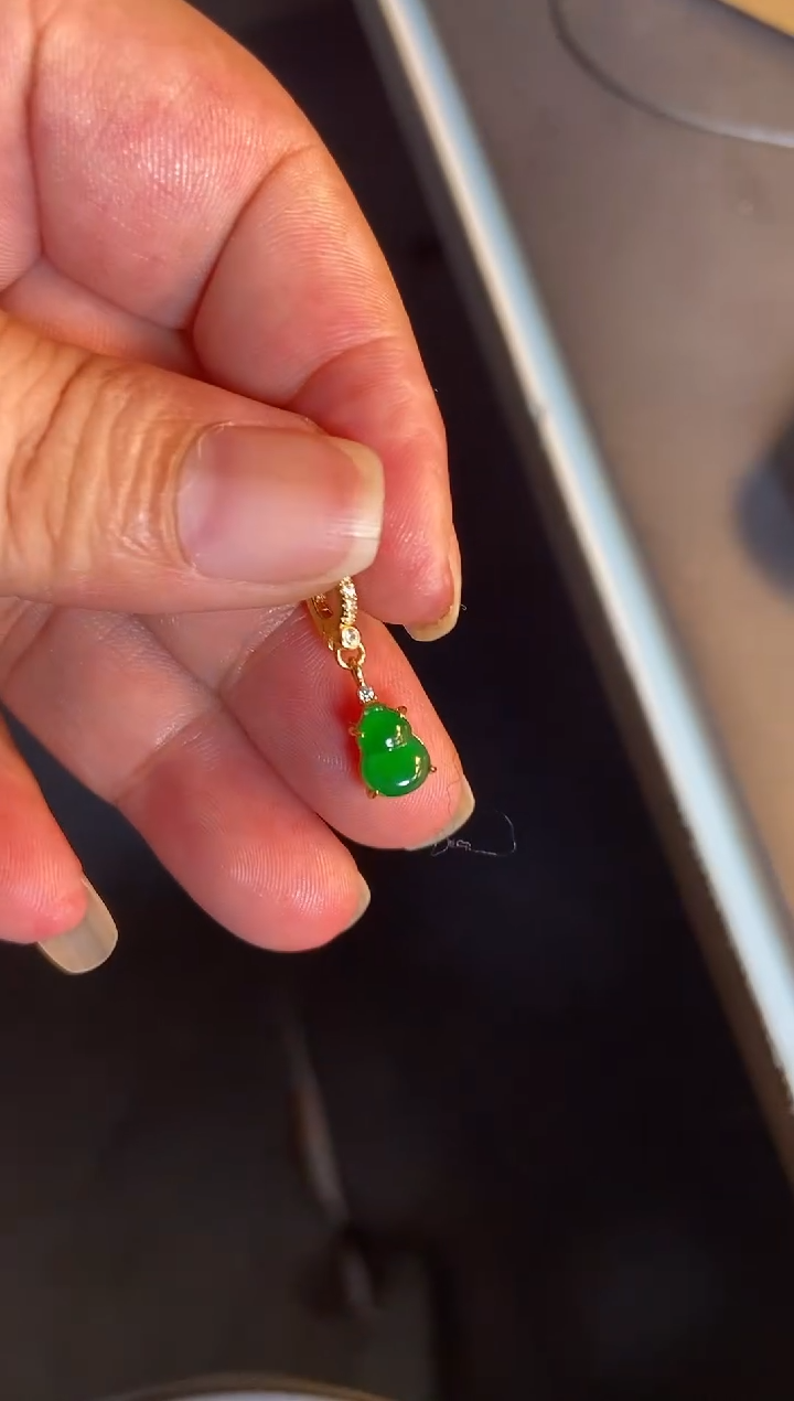 吊坠(不含链)银S925镶嵌翡翠1