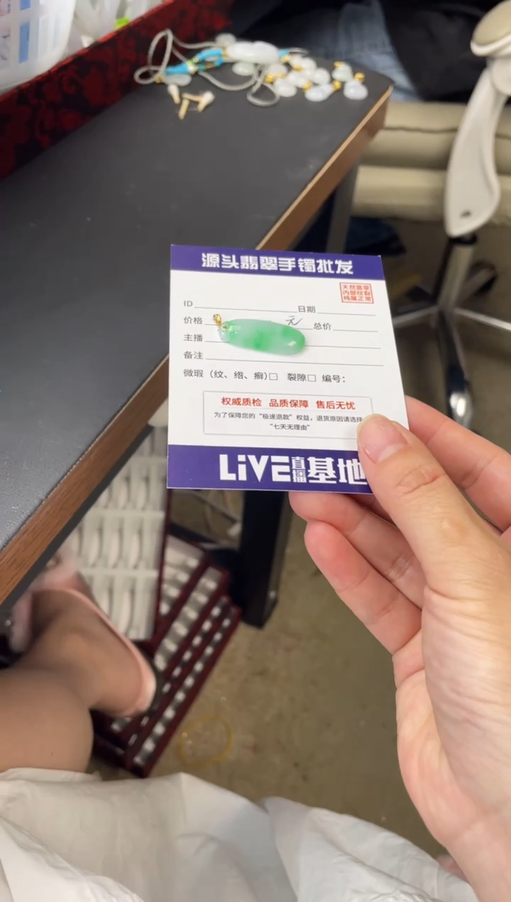 颈饰18K金镶嵌翡翠多样性发一