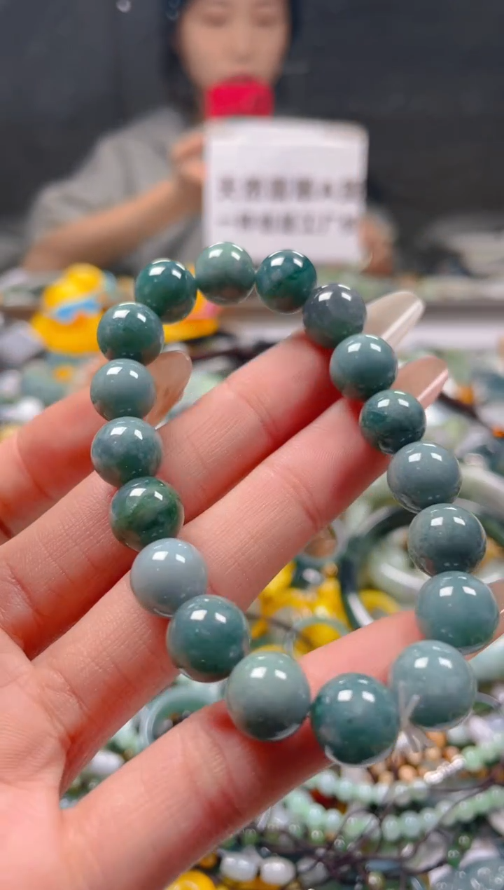 【闪购商品】翡翠颈饰未镶嵌10MM/U/翡翠A货一图一物