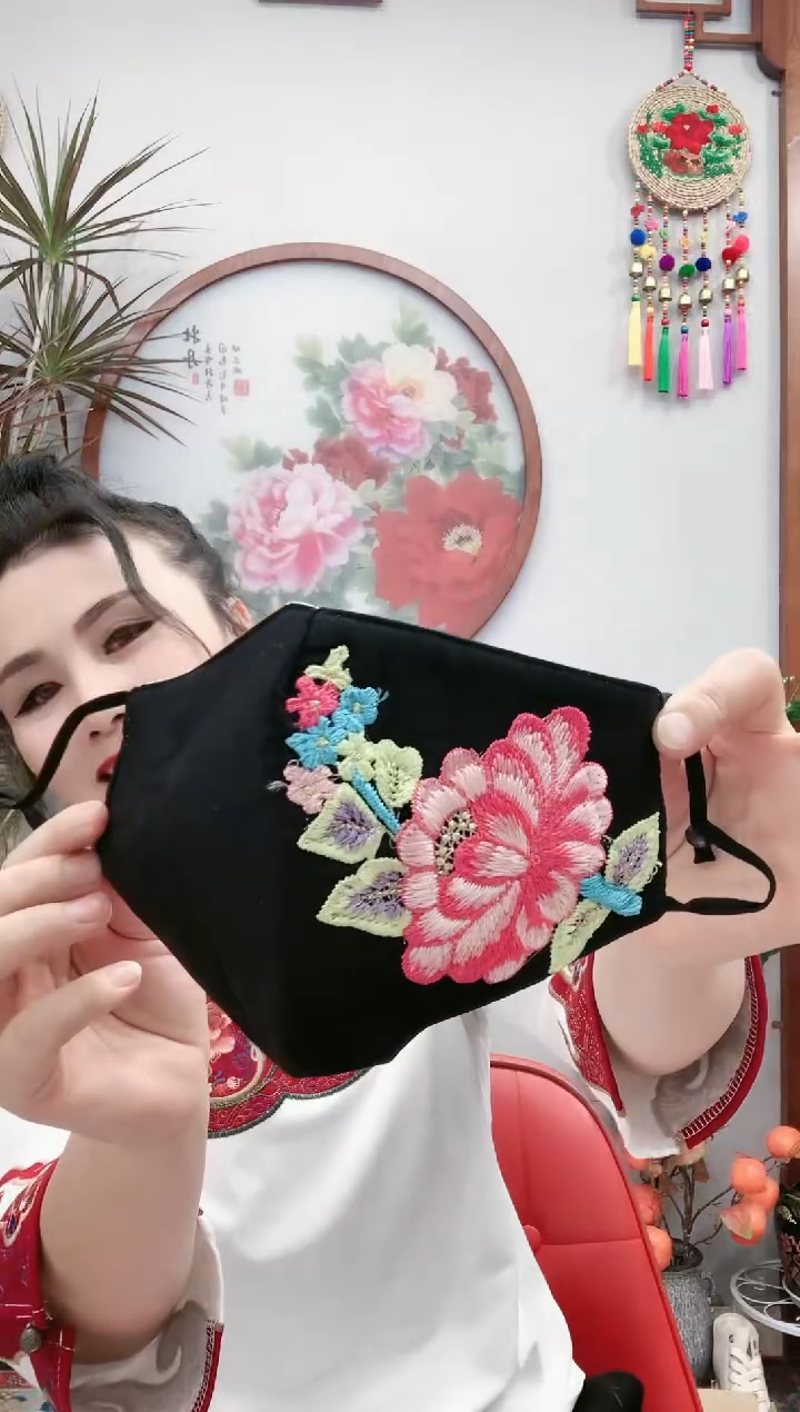 纯棉紫*闪口罩女面饰口罩