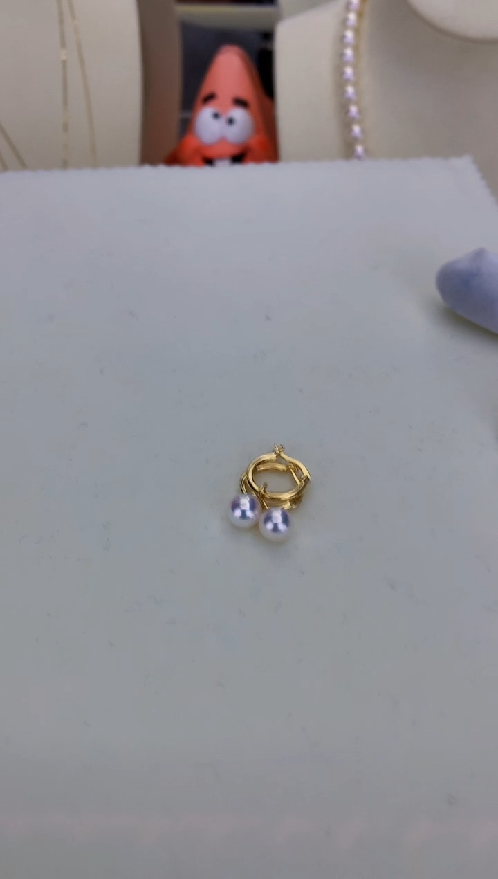 银S925镶嵌DA海水珍珠 GD218 耳扣 7