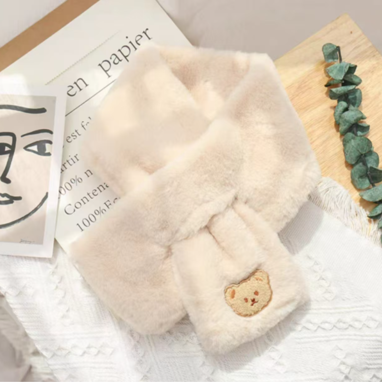 暖冬萌宠围巾1条