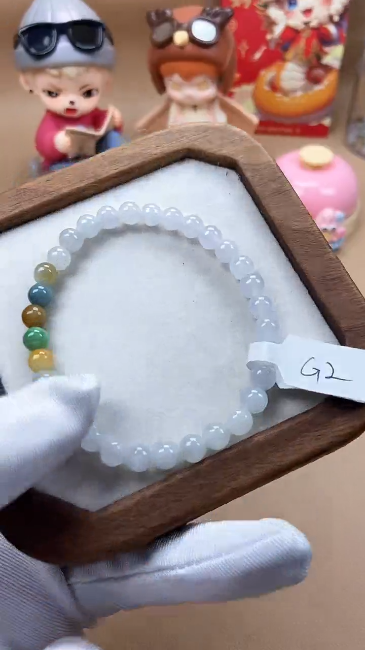 【闪购商品】翡翠手串未镶嵌天然翡翠A货G2