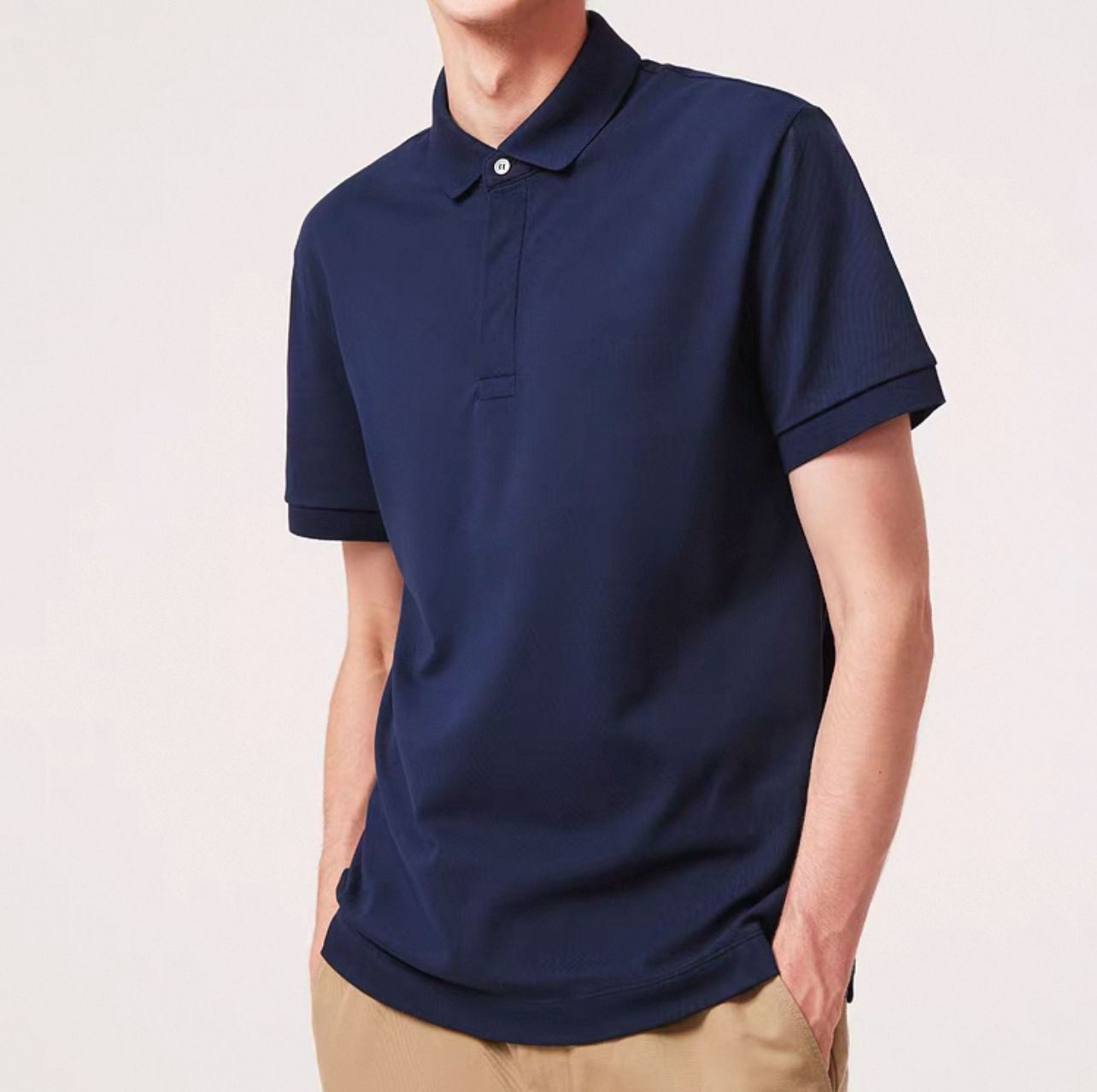 Fish 男士暗标暗扣POLO