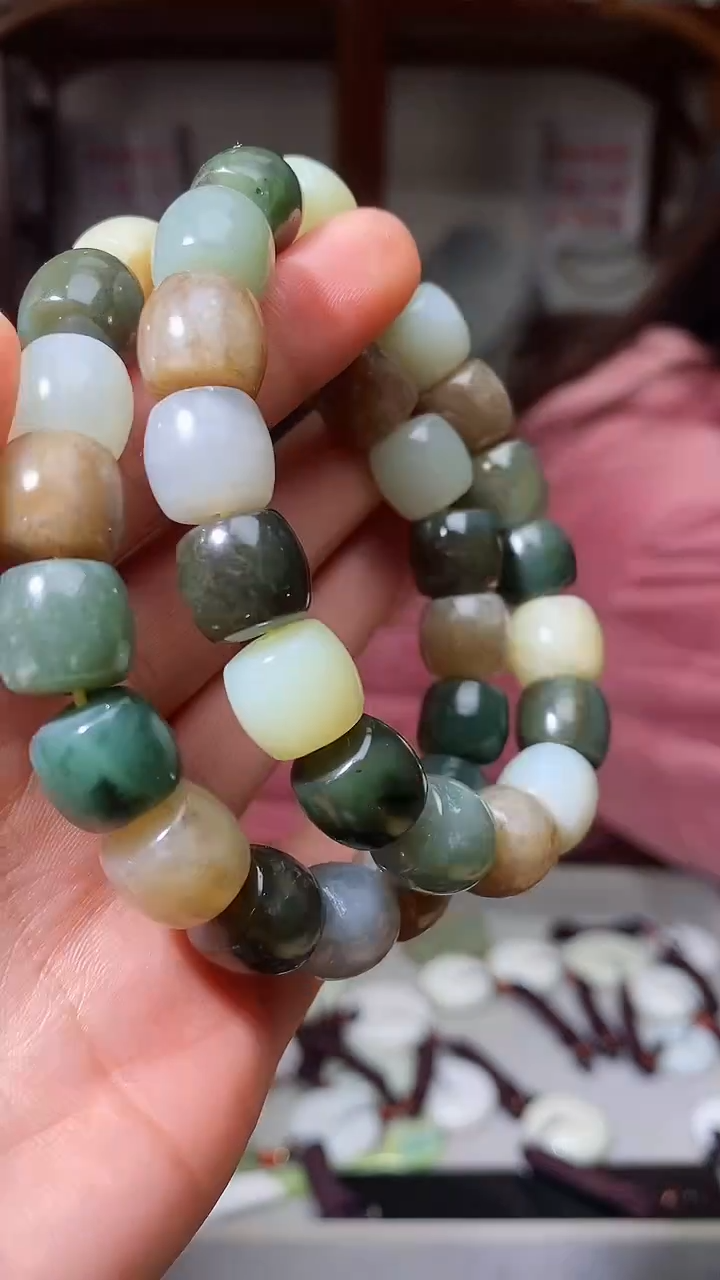 【闪购商品】和田玉手串未镶嵌卡12
