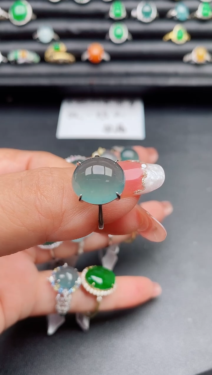【闪购商品】翡翠戒指银S925镶嵌321312