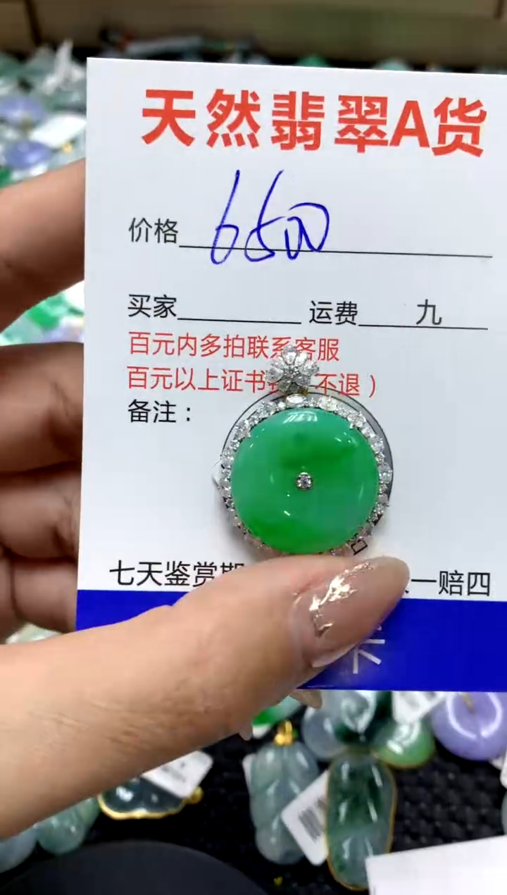 【闪购商品】翡翠颈饰18K金镶嵌111111111