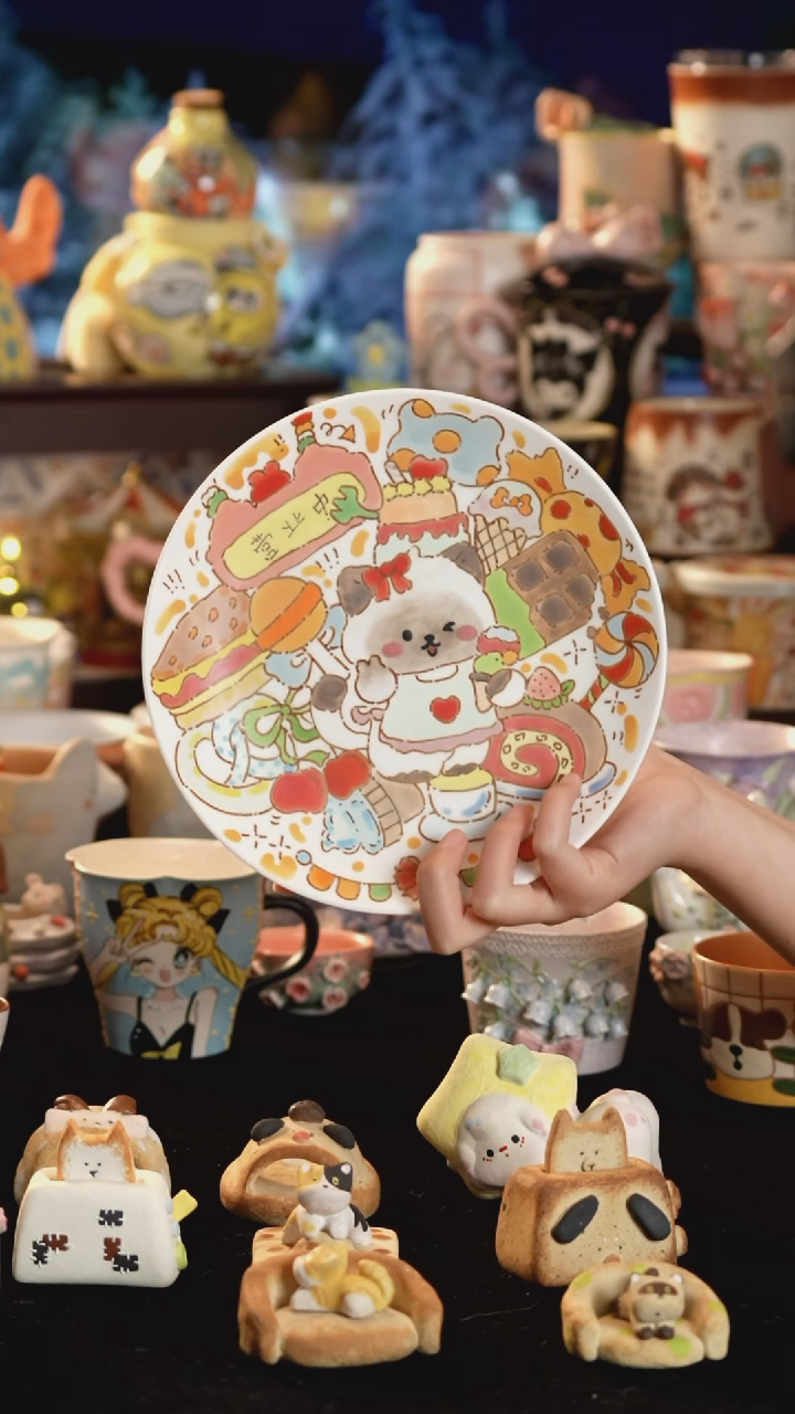 其他陶景德镇釉下彩手绘设计师款陶瓷