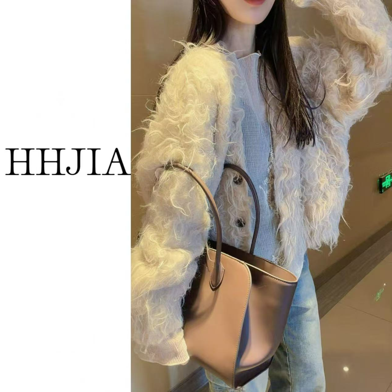 【慧慧家】韩国.2026定制款 韩系时尚氛围感针织毛毛外套