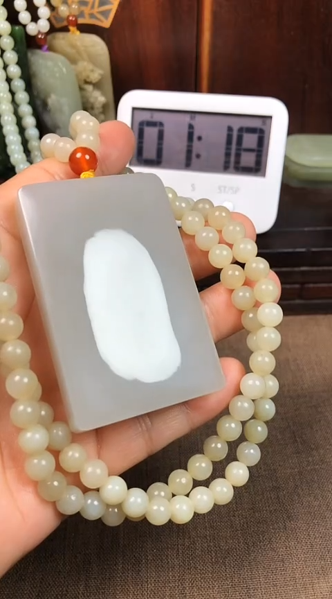 【闪购商品】和田玉颈饰未镶嵌和田玉挂件一个王