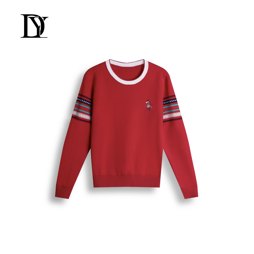 大缘·缘本2026年新款时尚马年新年红毛衣DB972