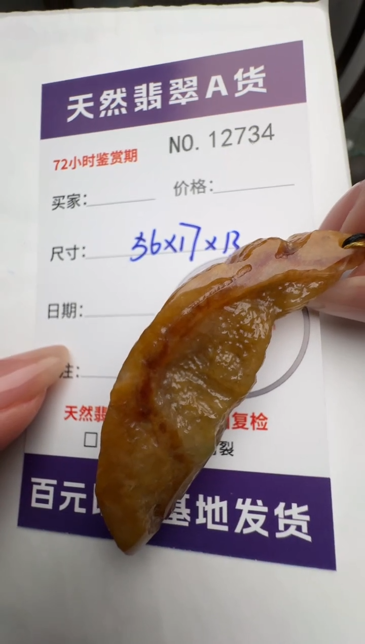 【闪购商品】翡翠颈饰未镶嵌原石12734