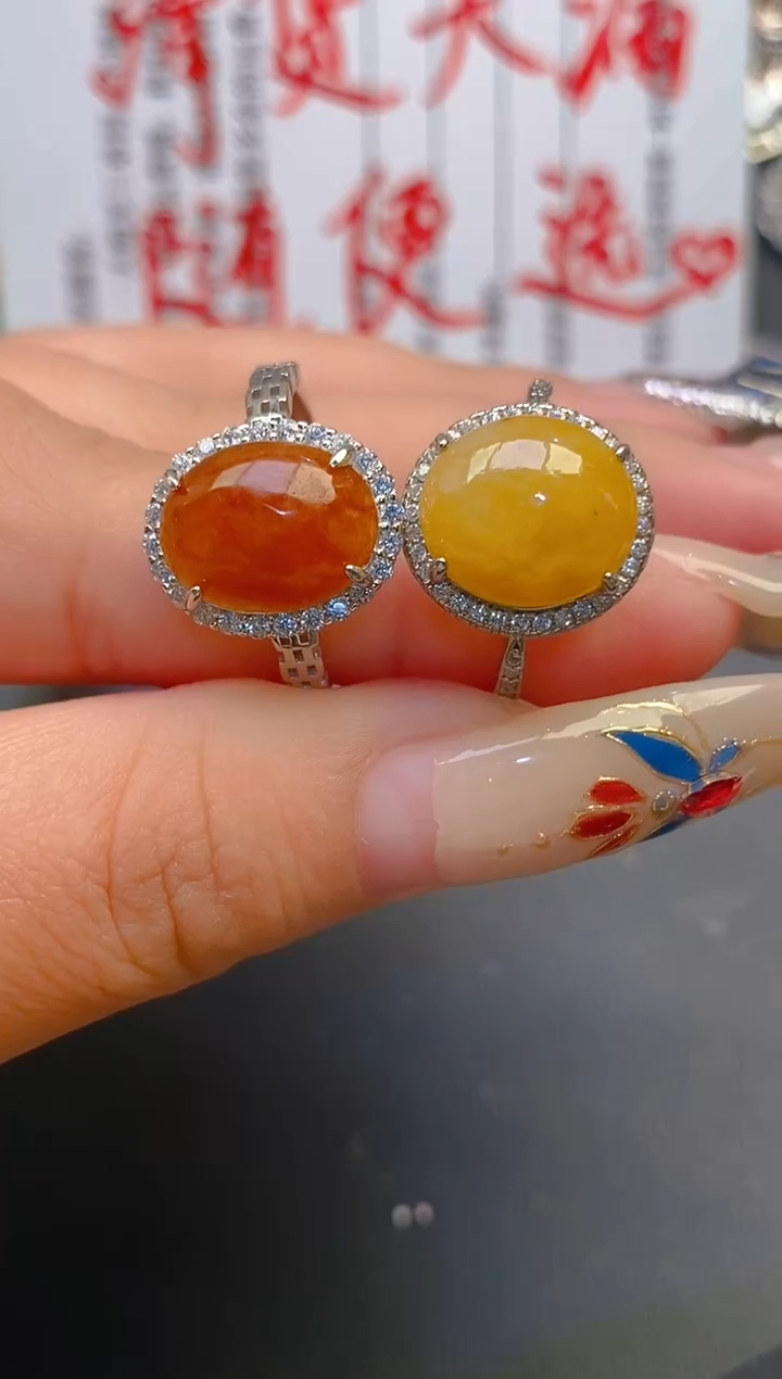 【闪购商品】翡翠耳饰银S925镶嵌天然A货翡翠1