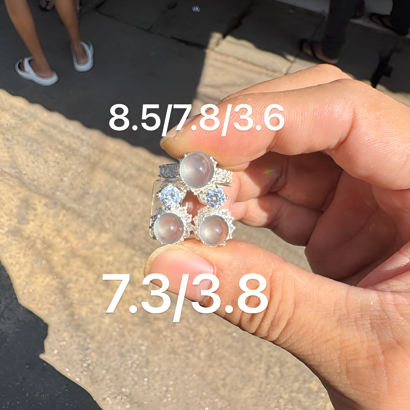 1223(小哪吒在源头)玻璃种翡翠少见乌鸡三件套干净杠味荧光足M400
