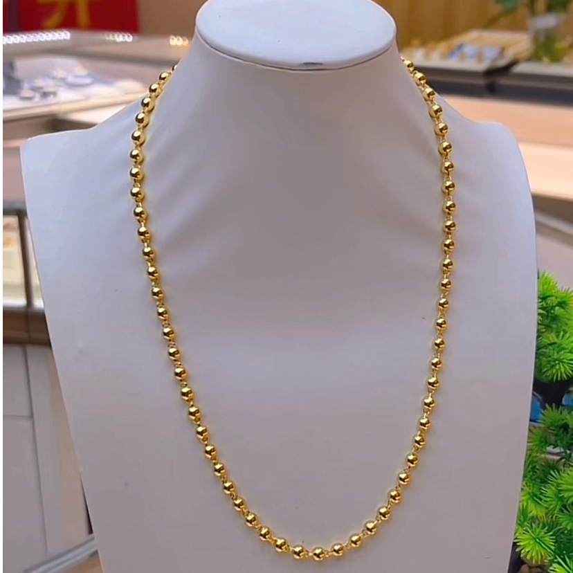 合金项链 {抖音好物}圆珠项链卡6N圆珠情侣项链饰品