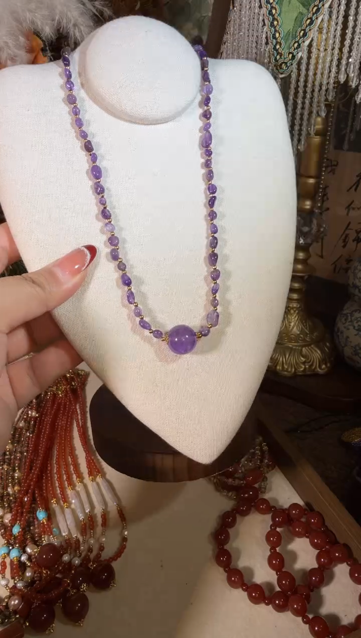 项链未镶嵌紫晶049