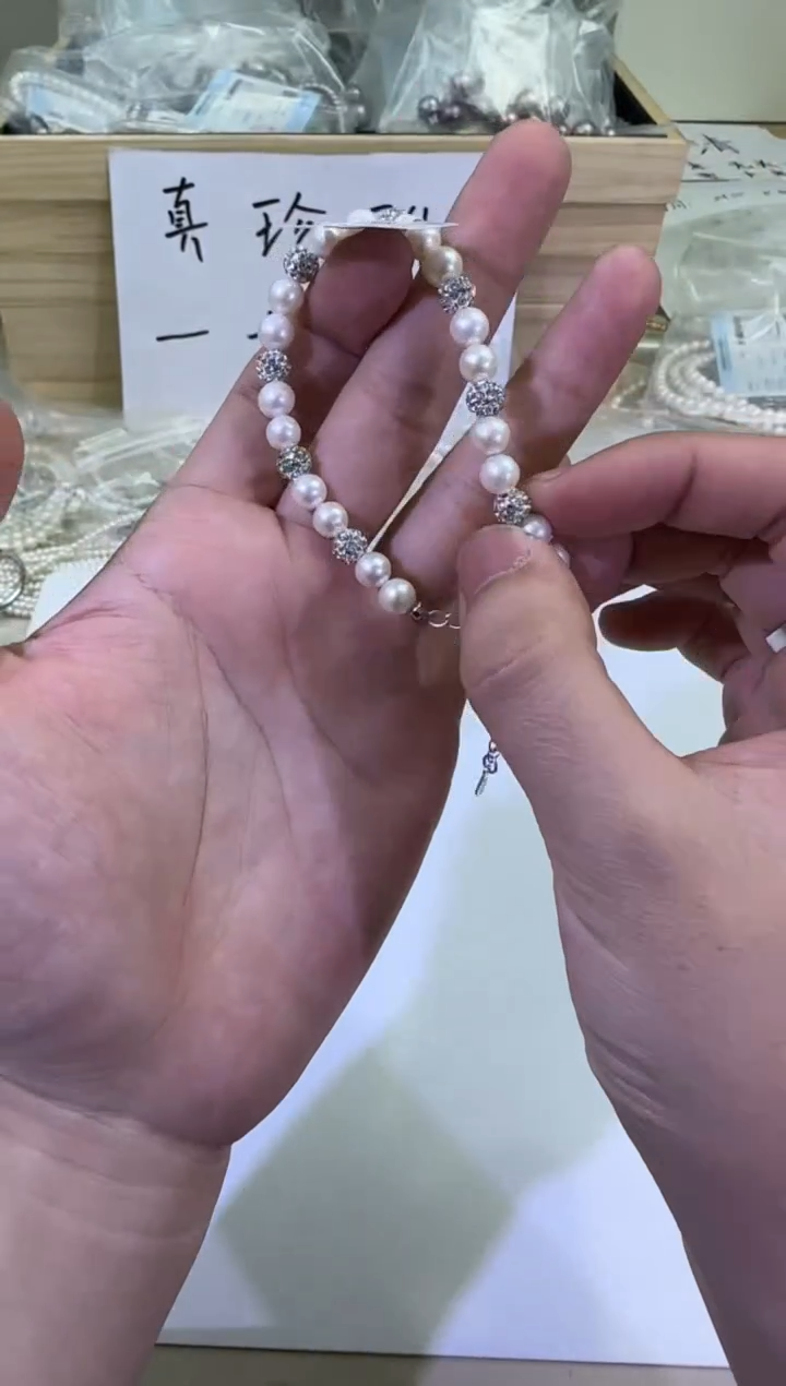 【闪购商品】淡水珍珠111银S925镶嵌6-7mm