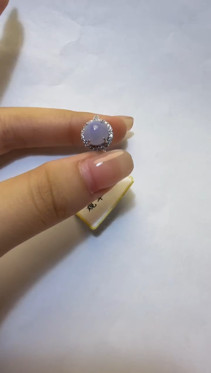 银S925镶嵌戒指翡翠925银镶缅甸A货翡翠戒指