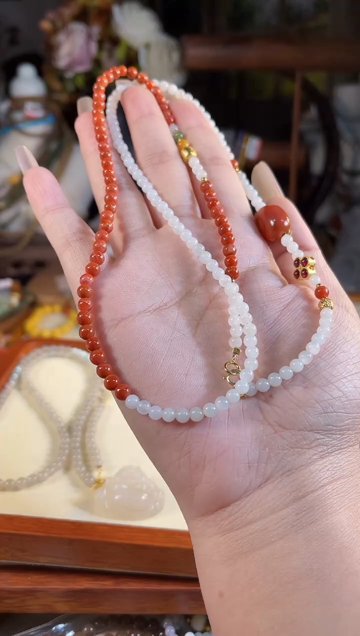 【闪购商品】南红玛瑙项链银S925镶嵌多样性发货其一