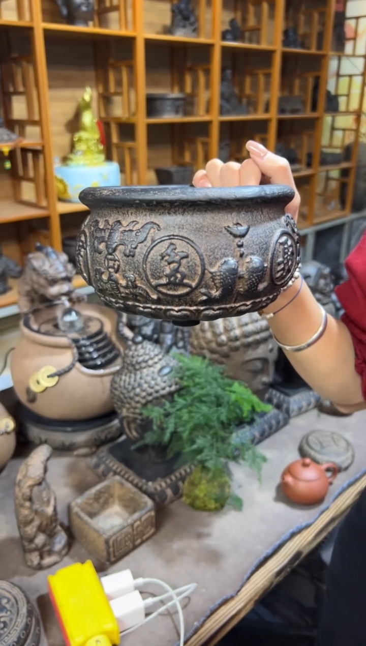 陶土【火山泥】聚宝盆