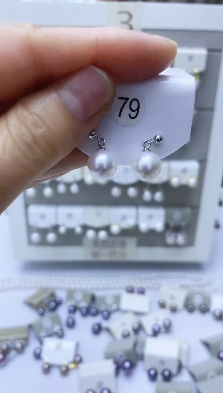 【闪购商品】淡水珍珠耳饰银S925镶嵌79