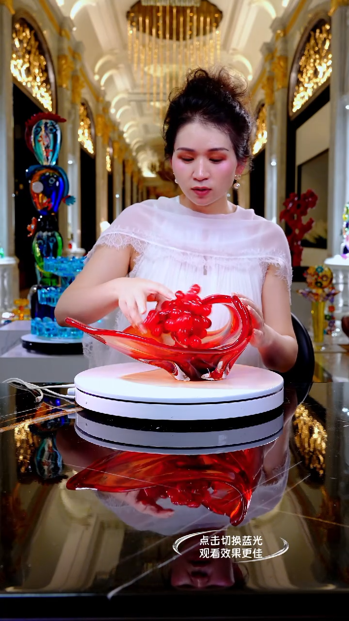 摆件琉璃JY0064琉璃艺术果盘