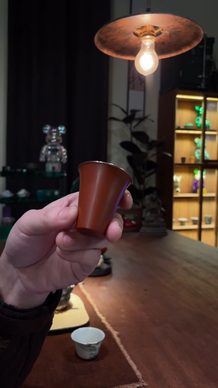包铜紫砂小杯....