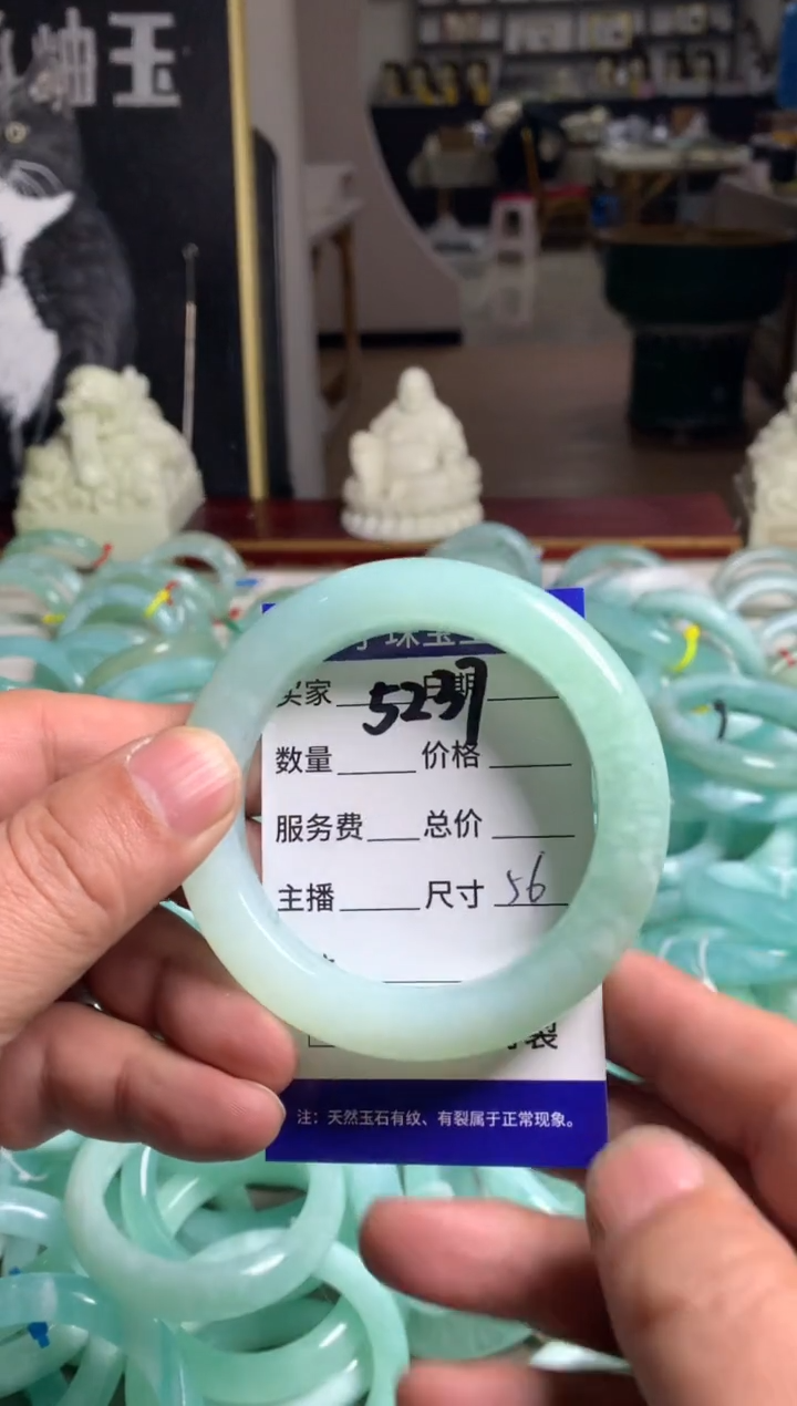 【闪购商品】蛇纹石玉手镯未镶嵌5237