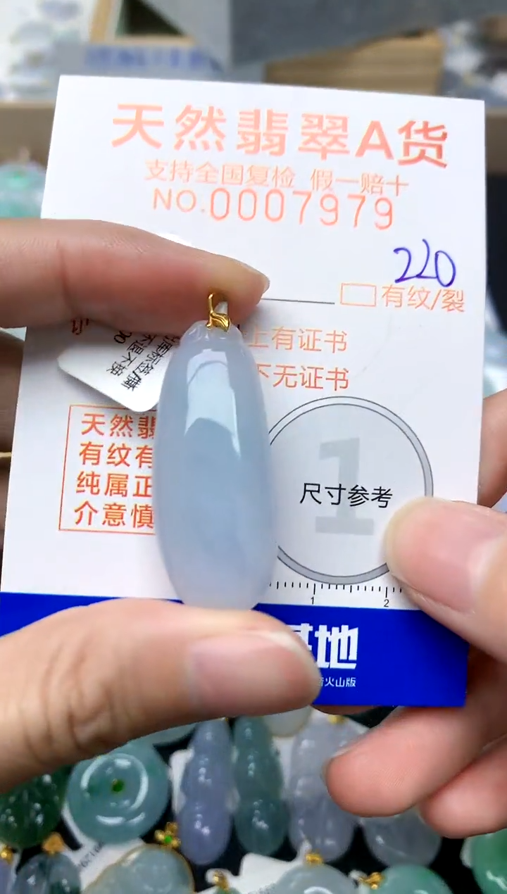 【闪购商品】翡翠颈饰18K金镶嵌220天然A货翡翠