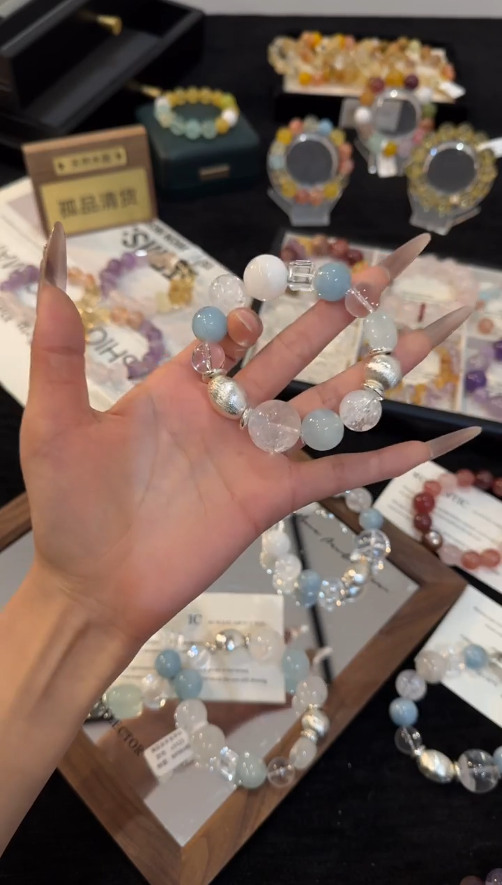 合金手链水晶白阿赛手链x3123