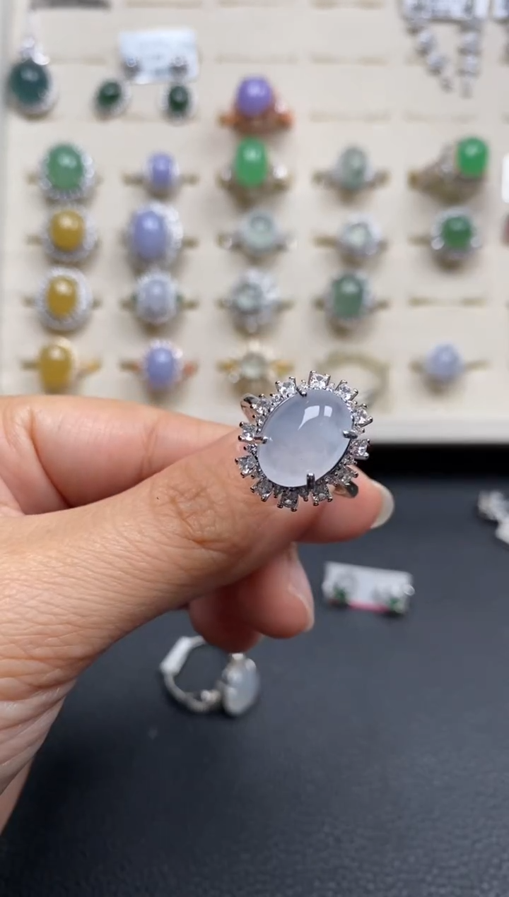 【闪购商品】翡翠戒指银S925镶嵌11111