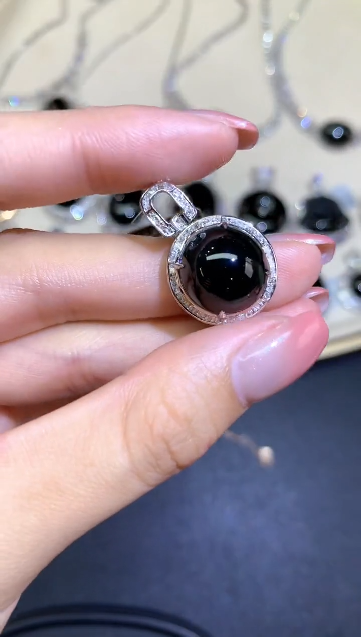 翡翠18K金镶嵌吊坠(不含链)吊坠A311|9800