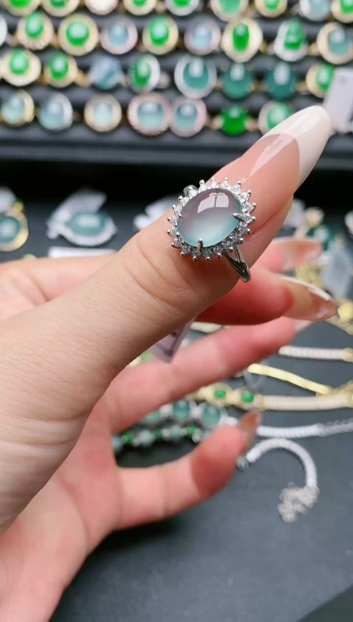 【闪购商品】翡翠戒指银S925镶嵌11111111111